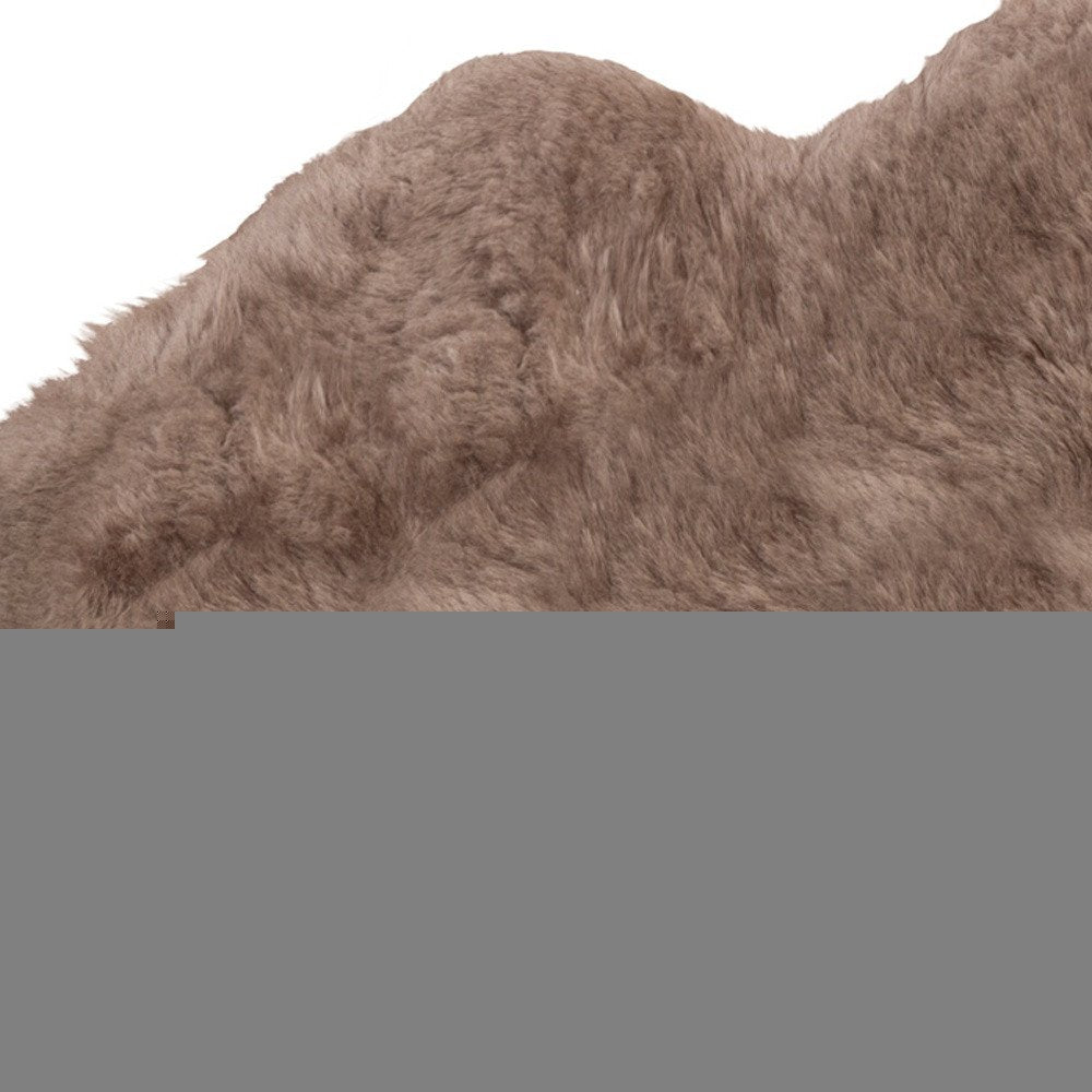 2' X 3' Taupe Genuine Sheepskin Shag Area Rug