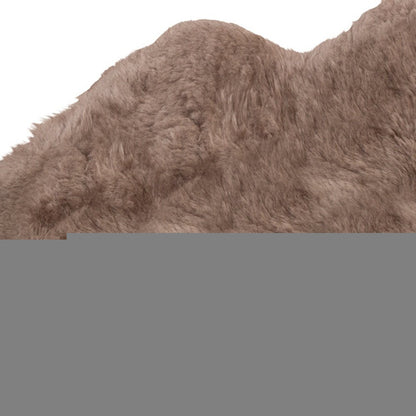 2' X 3' Taupe Genuine Sheepskin Shag Area Rug