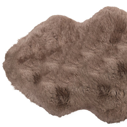 24" X 36" Taupe Sheepskin Single Long-Haired - Rug