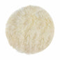 5' Off White Round Shag Sheepskin Area Rug