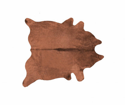 6' X 7' Brown Cowhide Area Rug