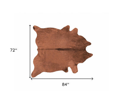 6' X 7' Brown Cowhide Area Rug