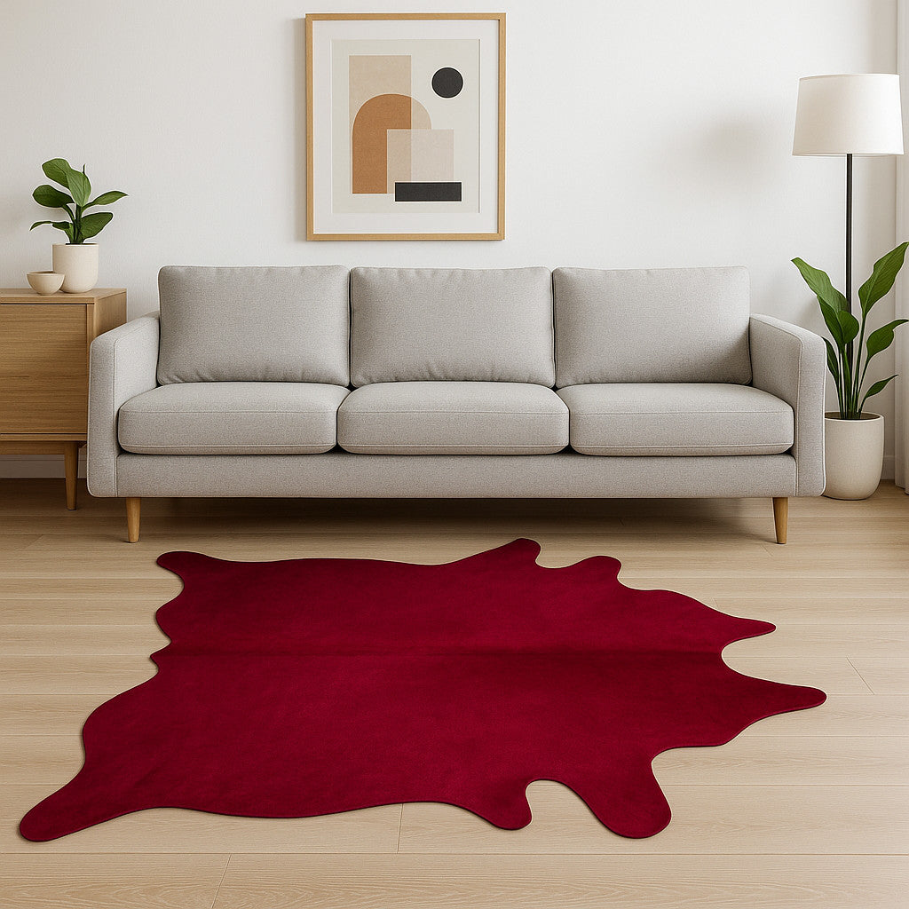 6' X 7' Brown Cowhide Area Rug