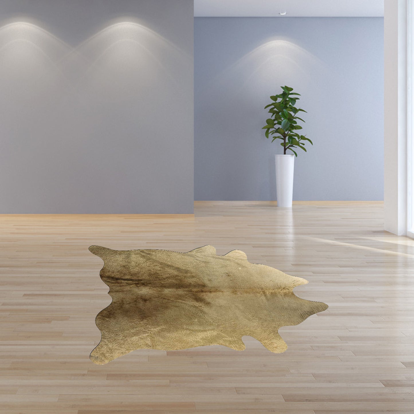 6' X 7' Brown Cowhide Area Rug