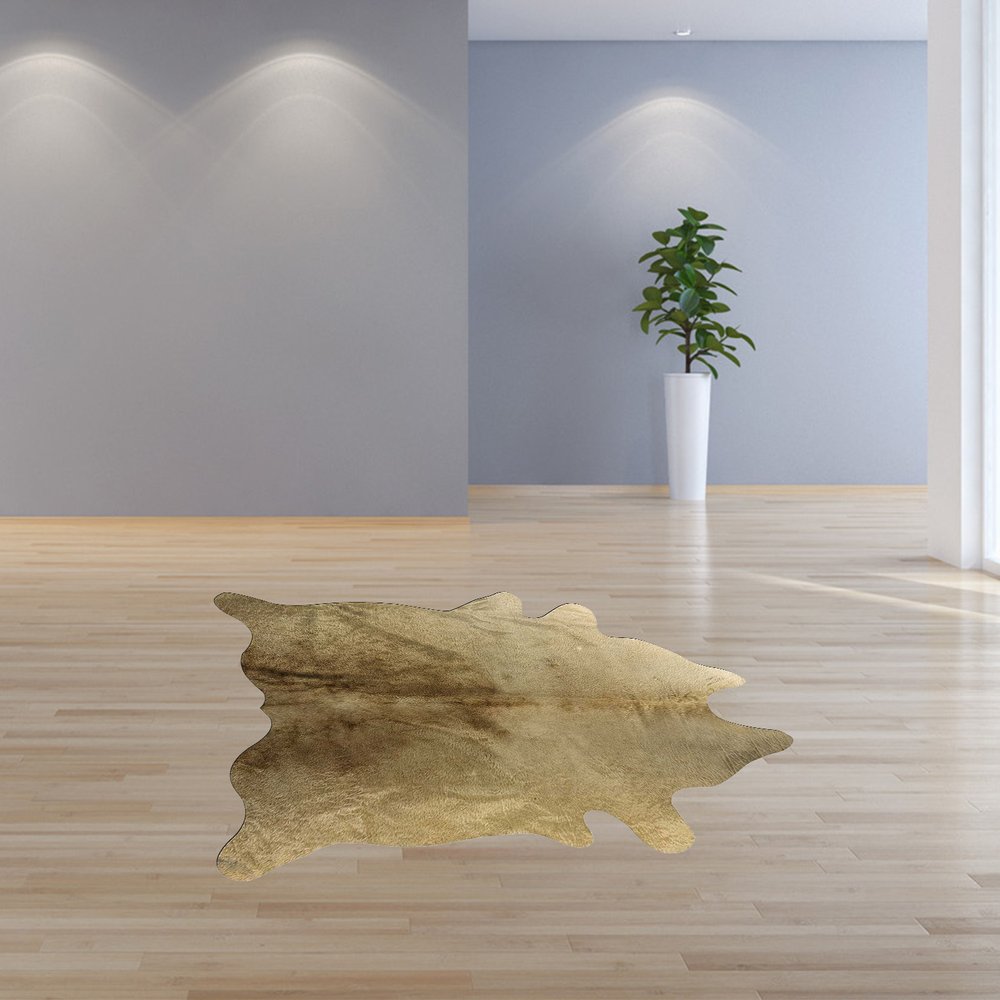 6' X 7' Brown Cowhide Area Rug