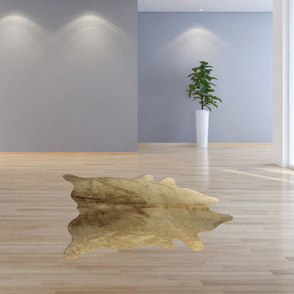 6' X 7' Brown Cowhide Area Rug