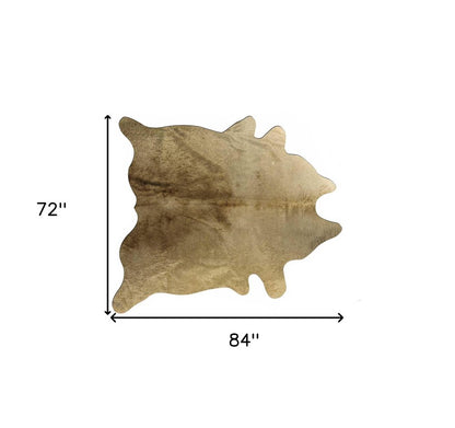 6' X 7' Brown Cowhide Area Rug