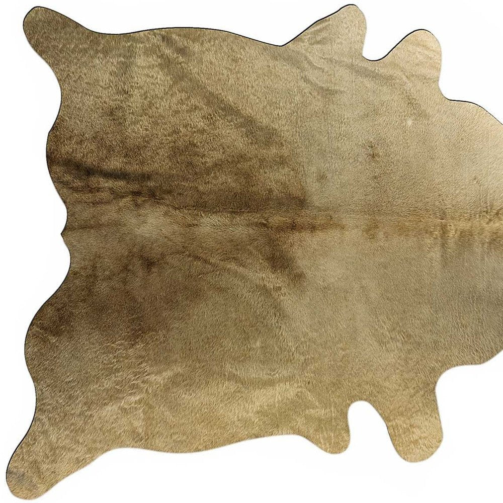 6' X 7' Brown Cowhide Area Rug