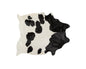 6' X 7' Black And White Cowhide Cowhide Print Area Rug