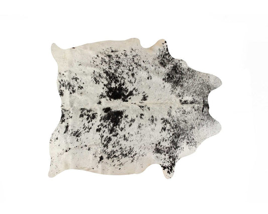 6' X 7' Black And White Cowhide Area Rug