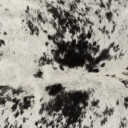 72" X 84" White And Black Cowhide  Rug