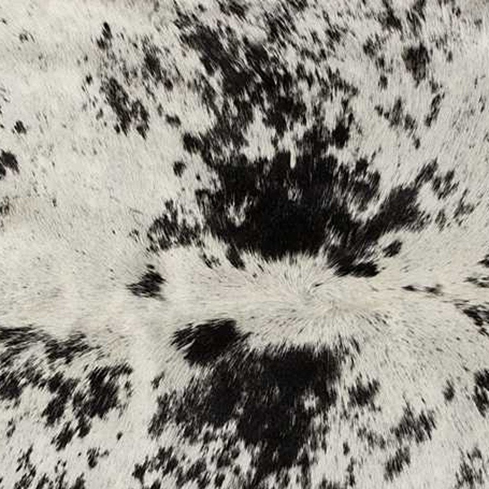 6' X 7' Black And White Cowhide Area Rug