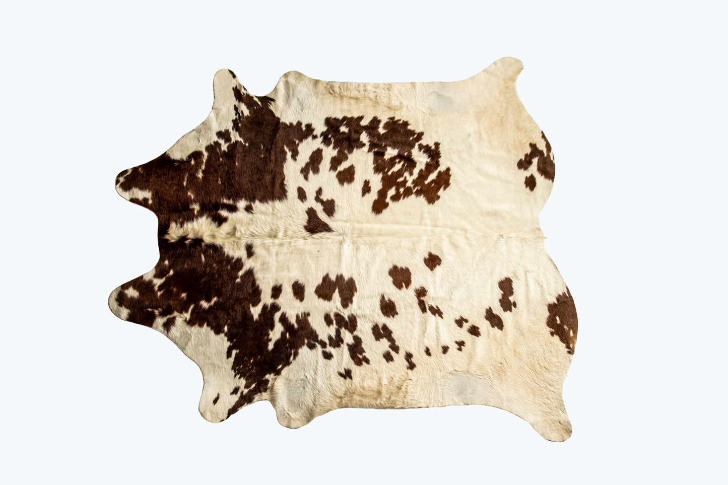 6' X 7' Brown and White Cowhide Handmade Area Rug