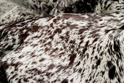 6' X 7' Brown And White Cowhide Cowhide Print Area Rug