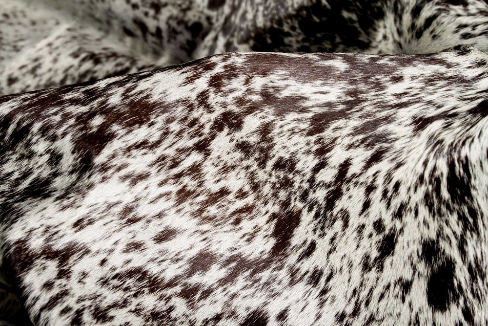 6' X 7' Brown And White Cowhide Cowhide Print Area Rug