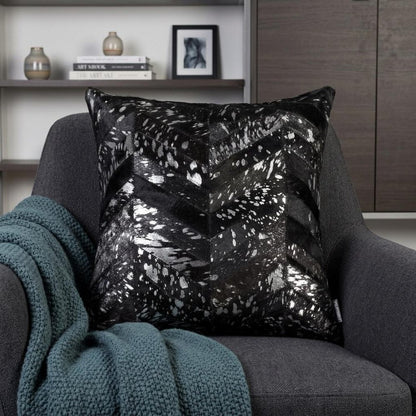 18" X 18" X 5" Chocolate And Gold  Pillow