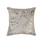 18" Wine Cowhide Throw Pillow