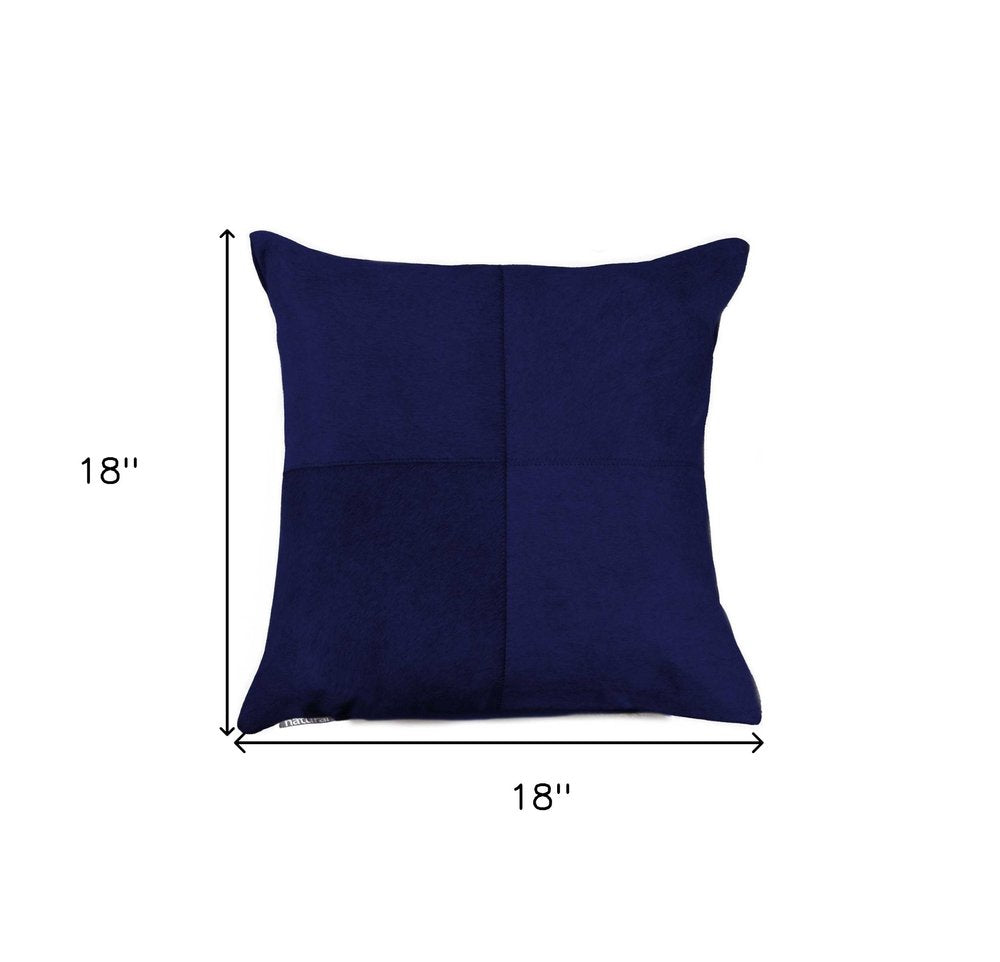 18" Natural And Gold Cowhide Throw Pillow