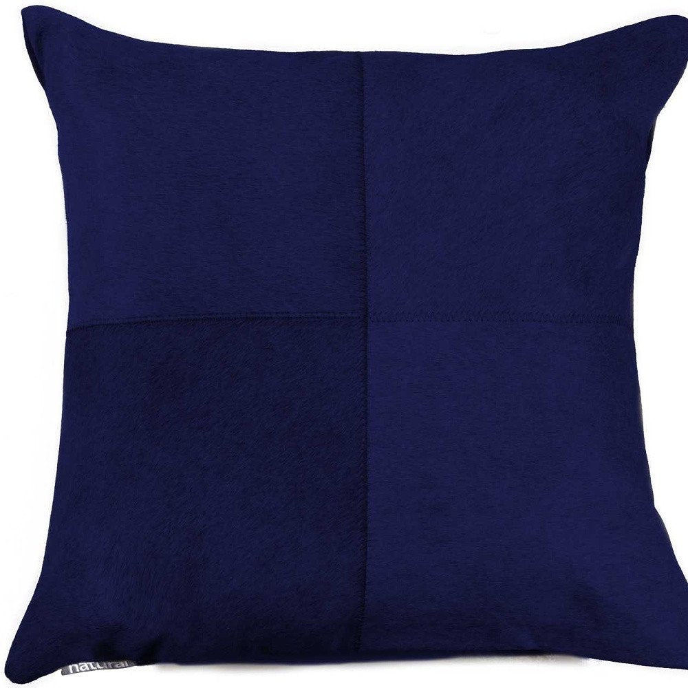 18" Natural And Gold Cowhide Throw Pillow