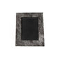 4" x 6" Gray Cowhide Tabletop Picture Frame with Mat