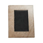 4" x 6" Gray Cowhide Tabletop Picture Frame with Mat