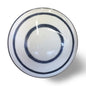 Set of Eight White And Navy Blue Geo Lines Ceramic Drawer Pull Knobs