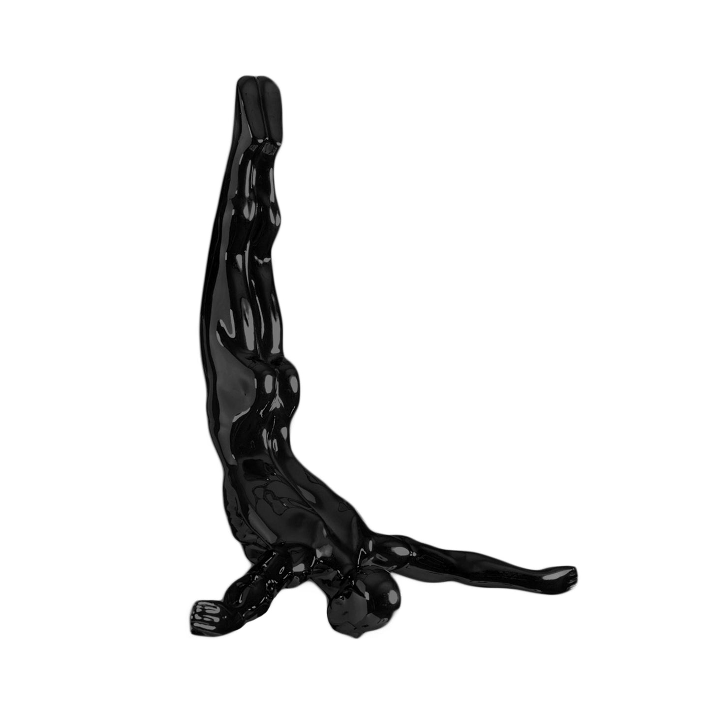 7" Black Diver Resin Wall Decor