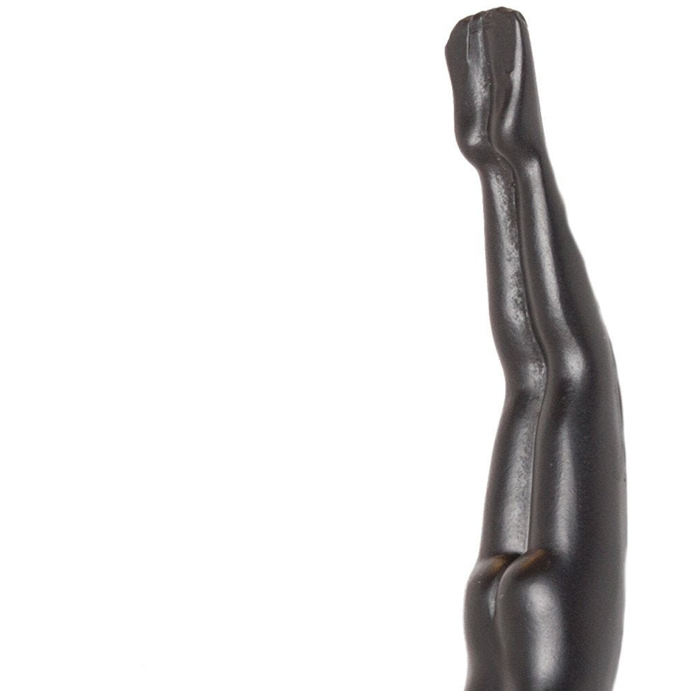 7" X 7" Gold Resin Diving Man Hanging Dimensional Sculpture