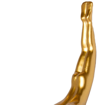 7" X 7" Black Resin Diving Man Hanging Dimensional Sculpture