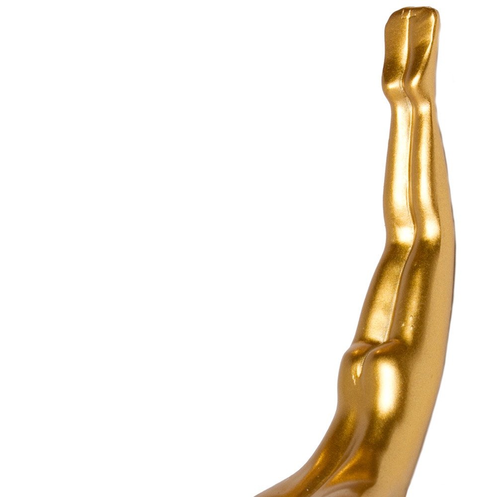 7" X 7" Black Resin Diving Man Hanging Dimensional Sculpture