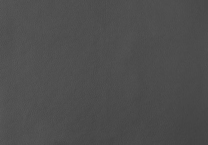 Set of Two Tufted Gray And Silver Upholstered Faux Leather Dining Side Chairs