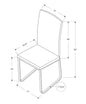 Set of Two Black And Silver Upholstered Faux Leather Dining Side Chairs