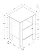 24" Black Wood Nightstand