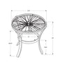 24" Black And Clear Glass And Metal Round End Table With Shelf