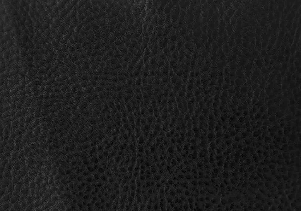 Set of Two 28" Black Leather Match And Metal Bar Chairs