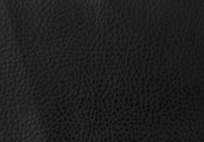 Set of Two 28" Black Leather Match And Metal Bar Chairs