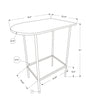 24" White Free Form Manufactured Wood Bar Table