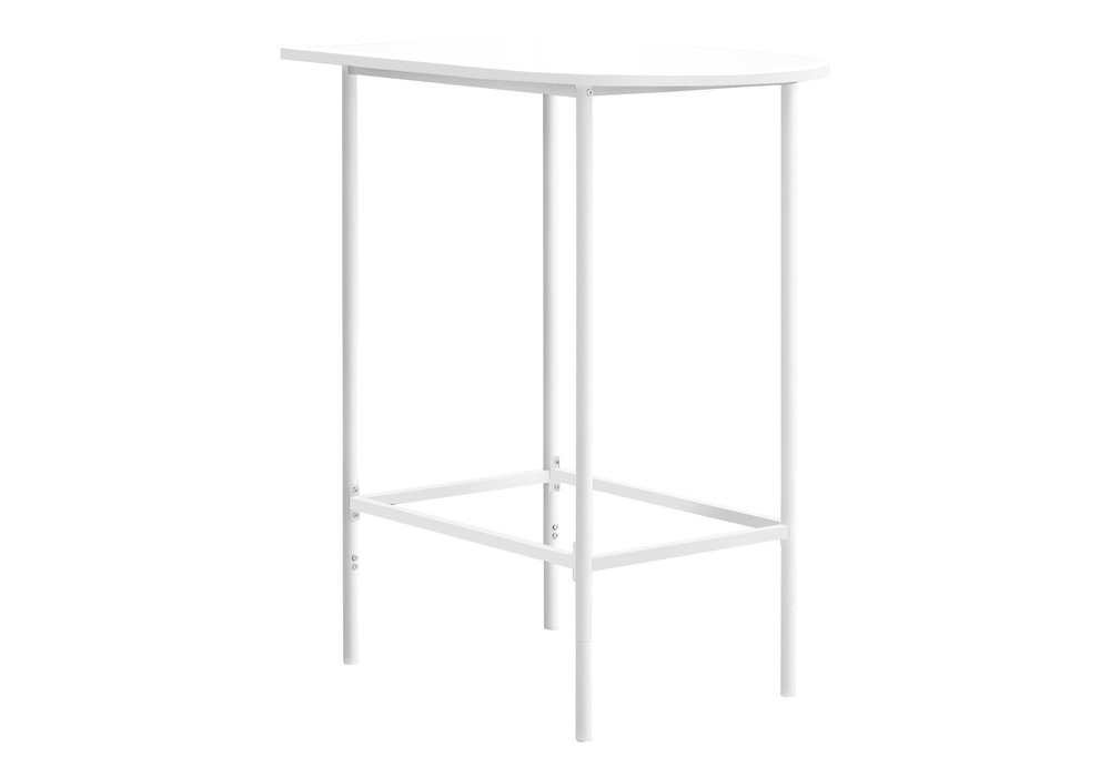 24" White Free Form Manufactured Wood Bar Table