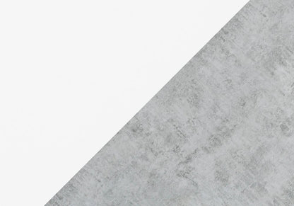 36" Gray and White Abstract Console Table With Shelves