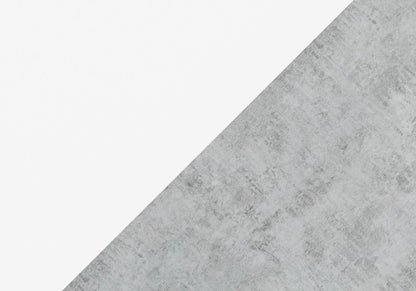 36" Gray and White Abstract Console Table With Shelves