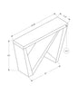 47" Gray Abstract Console Table