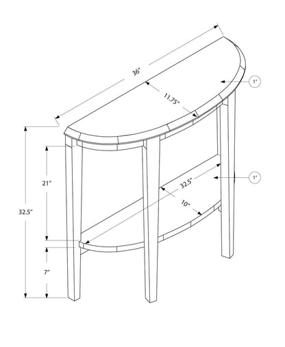 33" White End Table With Shelf