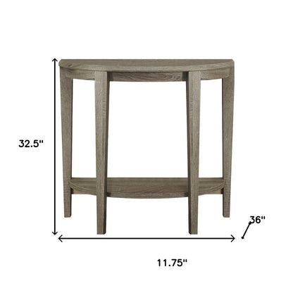 33" Deep Taupe End Table With Shelf