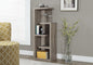 Taupe Wood Five Tier Etagere Bookcase