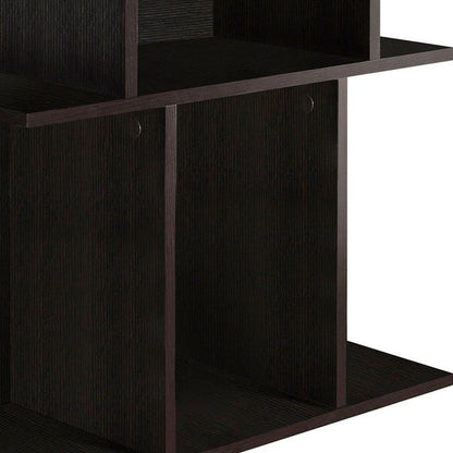 24" Brown Wood End Table With 6