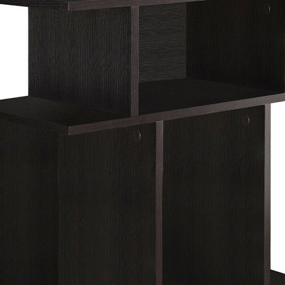 24" Brown Wood End Table With 6