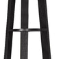 71" Black Wood Five Tier Corner Bookcase