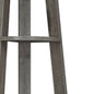 71" Gray Wood Five Tier Corner Bookcase