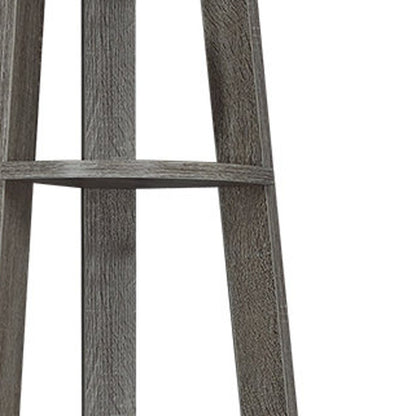 71" Black Wood Five Tier Corner Bookcase
