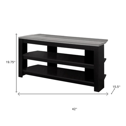 42" Brown Open Shelving TV Stand